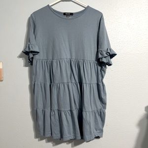Missguided Blue Smock Dress